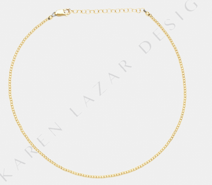 Karen Lazar 2MM Yellow Gold Filled Necklace