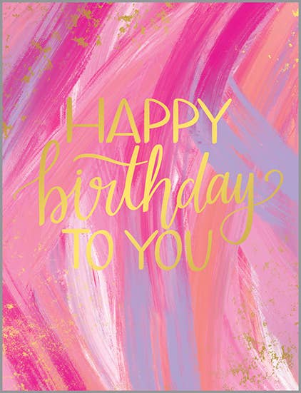 Gina B Designs Pink Marble Birthday Card