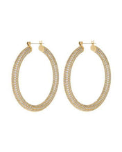 Load image into Gallery viewer, LUV AJ Pave Amalfi Hoops - Gold, Silver, Rose