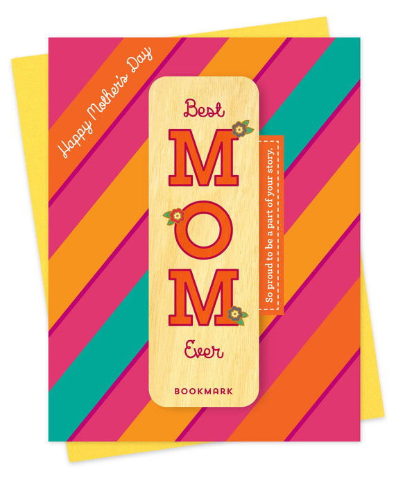 Night Owl Paper Goods Best Mom Bookmark Mother's Day Card
