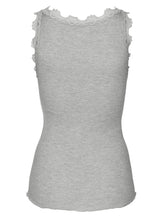 Load image into Gallery viewer, Rosemunde Regular Vintage Lace Silk Top - Light Grey