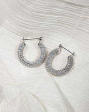 Load image into Gallery viewer, LUV AJ Pave Baby Amalfi Hoops - Gold, Silver, Rose