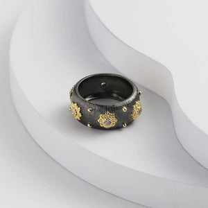 Kosa Jewels Carlotta Antique Gold Brushed Ring