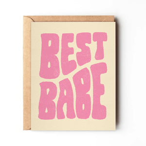 Daydream Prints Best Babe Birthday Card