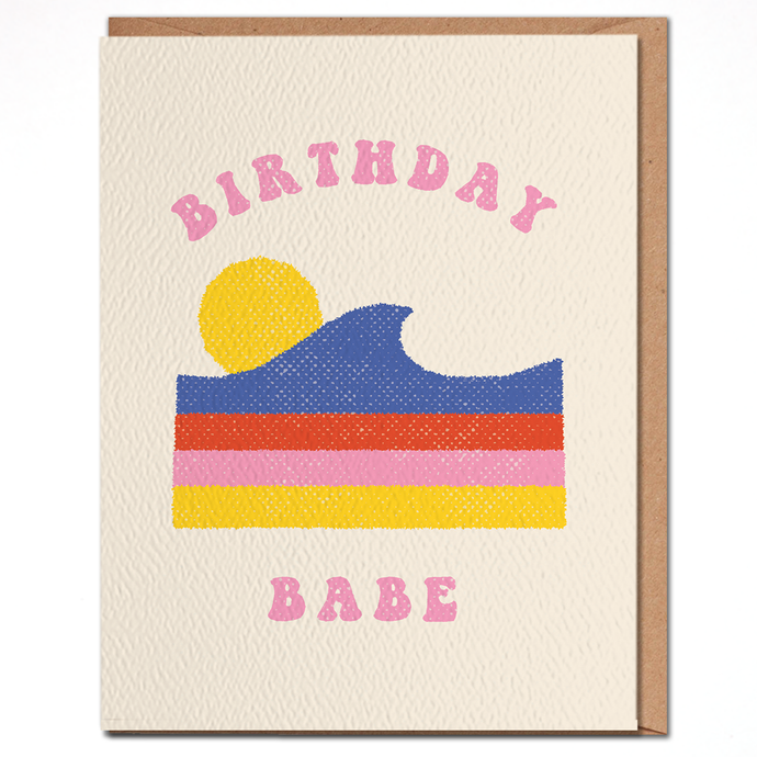 Daydream Prints Birthday Babe - Retro Surf Birthday Card