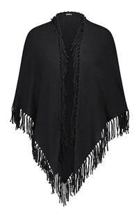 Minnie Rose Cotton/Cashmere Fringe Shawl - 2 Colors