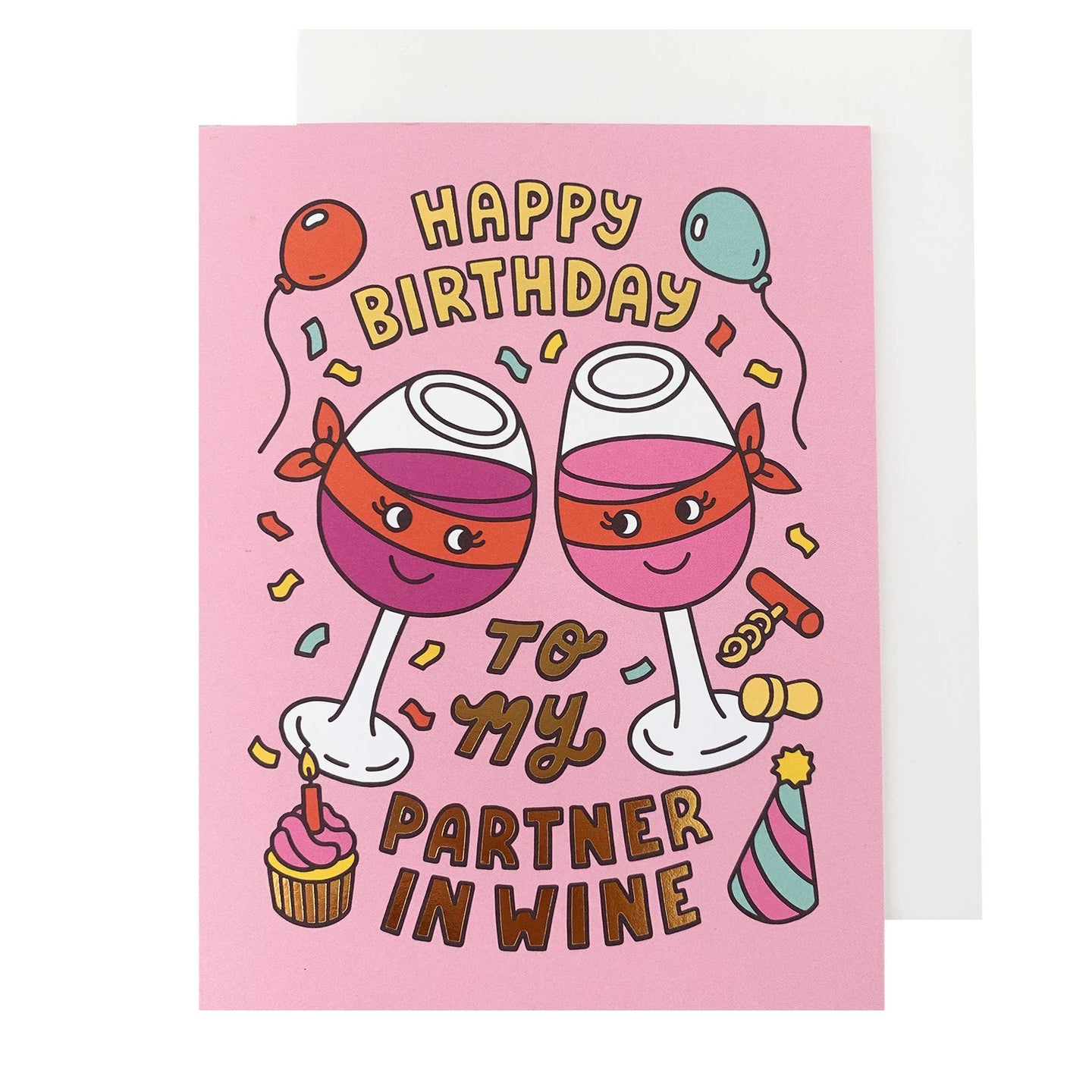 The Social Type Partner in Wine Birthday Card