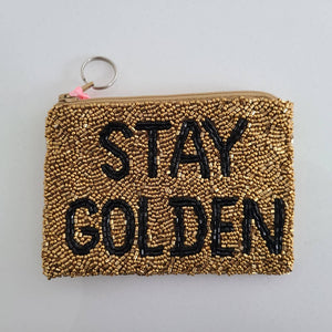 Tiana Designs Beaded Coin Purse - Stay Golden