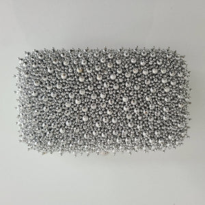 Tiana Designs Beaded Purse - Silver Bauble