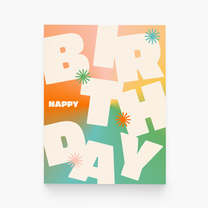 paper&stuff Happy Birthday Gradient Greeting Card