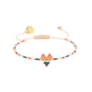 Mishky Heartsy Row Beaded Bracelet - 17 Colors!
