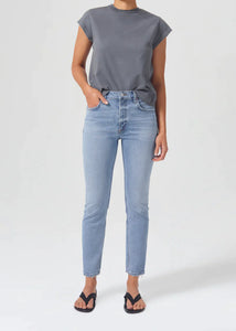 AGOLDE Willow Mid Rise Slim Crop (Stretch) - Torch