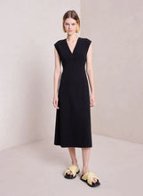 Load image into Gallery viewer, A.L.C Amelie Cotton Midi Dress - Black