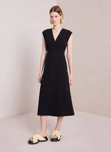 A.L.C Amelie Cotton Midi Dress - Black
