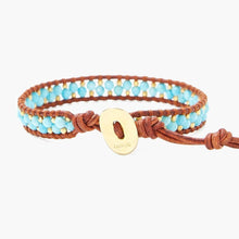 Load image into Gallery viewer, Chan Luu Single Wrap Bracelet - Turquoise and Gold Bead
