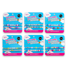 Load image into Gallery viewer, Girls Don&#39;t Worry Bead Happy Stretch Beaded Bracelets - 2 per card