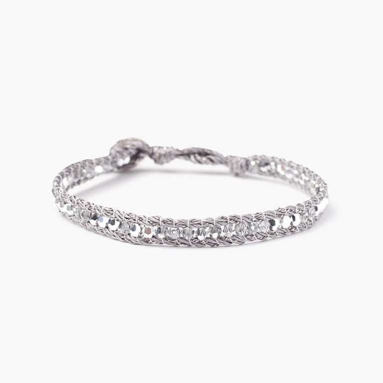 Chan Luu Single Wrap Bracelet - Crystal Grey