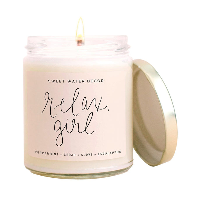 Sweet Water Decor Soy Candle - Relax, Girl