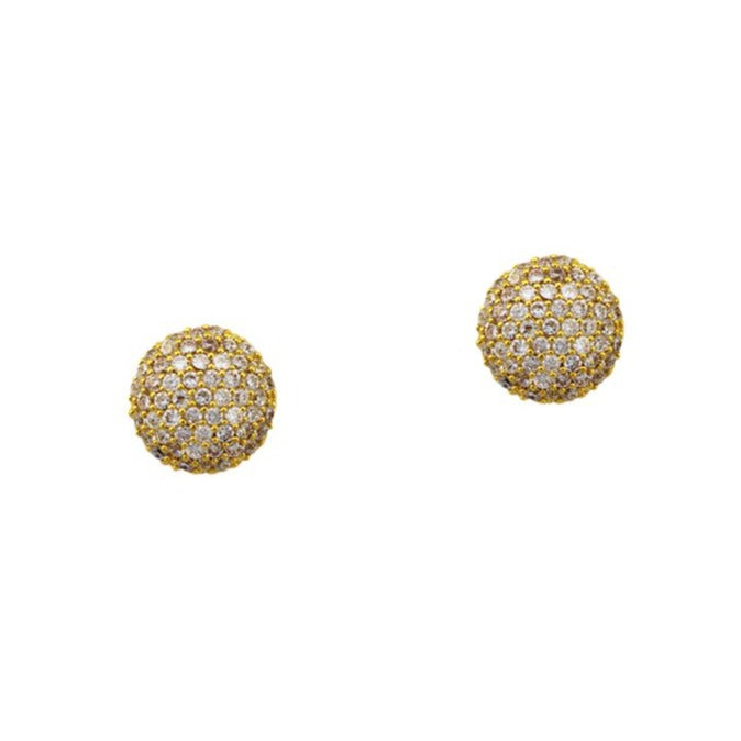 Tai CZ Button Stud Earrings - 3 Colors