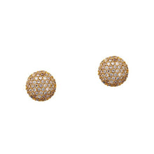 Load image into Gallery viewer, Tai CZ Button Stud Earrings - 3 Colors
