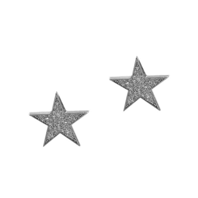 Tai Silver Oxidized Star Studs