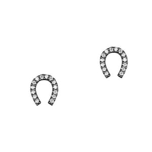 Tai Pave Mini Horseshoe Earrings - 4 Colors