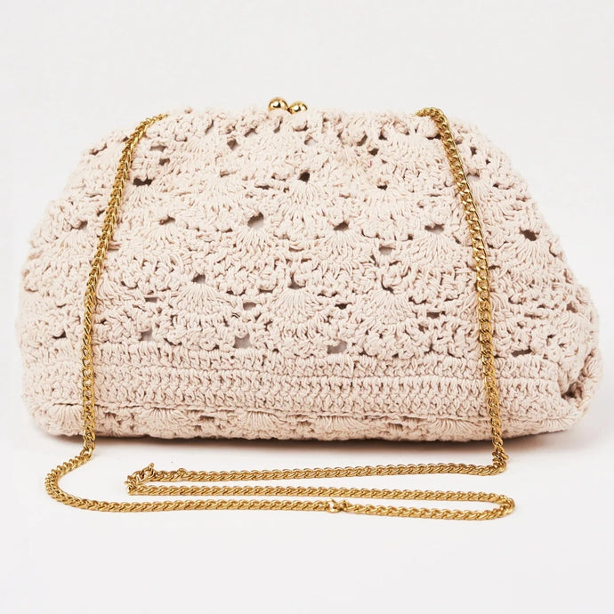 M.A.B.E. Corin Crochet Clutch - Ecru