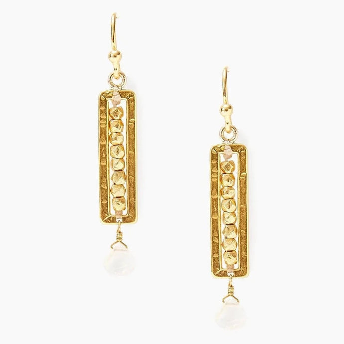 Chan Luu Sedona Earrings - Rutilated Quartz & Gold