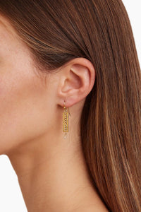 Chan Luu Sedona Earrings - Rutilated Quartz & Gold