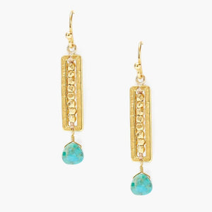 Chan Luu Sedona Earrings - Turquoise & Gold