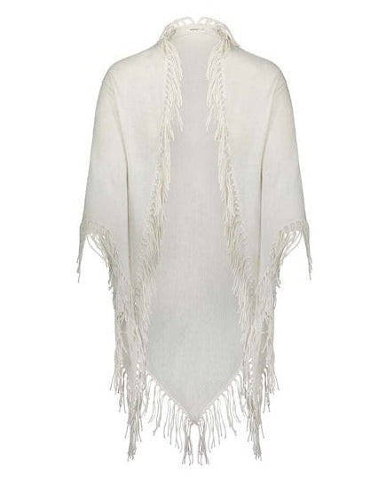 Minnie Rose Cotton/Cashmere Fringe Shawl - 2 Colors