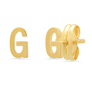 Tai Fine 14K Gold Letter Initial Stud - A to Z