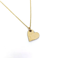 Load image into Gallery viewer, Love You More Hammered Heart Necklace
