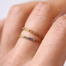 Load image into Gallery viewer, Tai Single Band Rainbow Stone Ring
