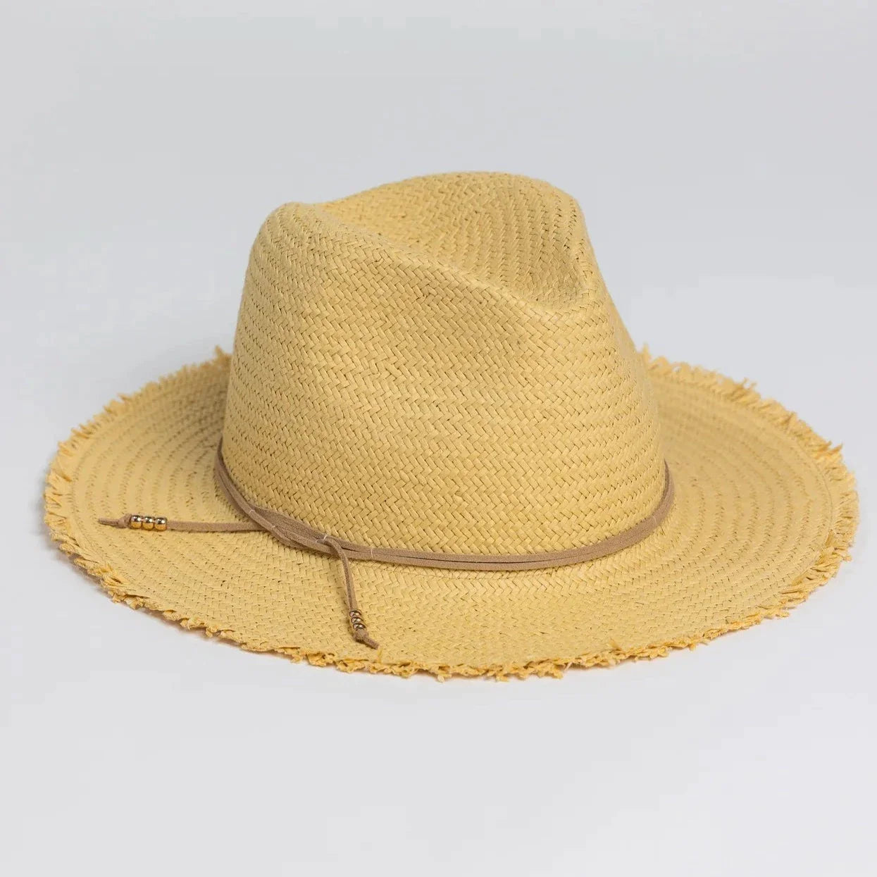 Hat Attack Classic Packable Travel Hat with Fringe - Toast/Tan