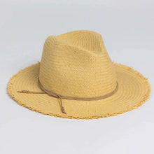 Load image into Gallery viewer, Hat Attack Classic Packable Travel Hat with Fringe - Toast/Tan