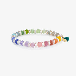 Shashi Joe Gemstone Bracelet - Rainbow Pearl