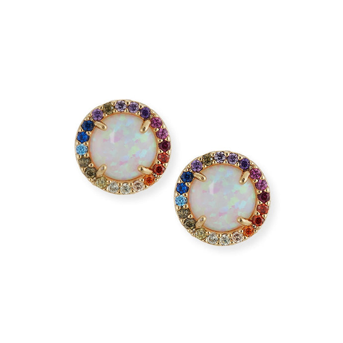 Tai Rainbow Studs with Opal Center