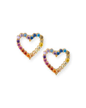 Load image into Gallery viewer, Tai Rainbow Heart Pave Studs