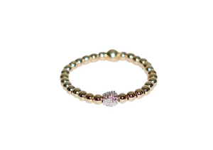 Karen Lazar Ring - 2mm Diamond Bead