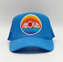 Load image into Gallery viewer, Port Sandz Aloha Trucker Hat - Sky