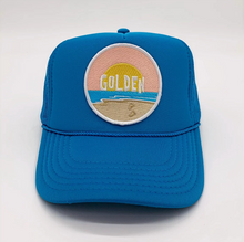 Load image into Gallery viewer, Port Sandz Golden Trucker Hat - Carribean Blue