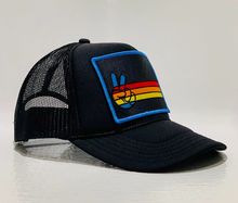 Load image into Gallery viewer, Port Sandz Peace Trucker Hat - Black