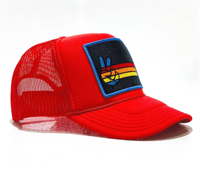 Port Sandz Peace Trucker Hat - Red