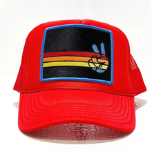 Load image into Gallery viewer, Port Sandz Peace Trucker Hat - Red