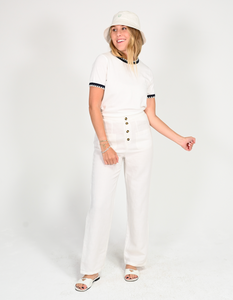 Kerri Rosenthal Paris Pant - Linen White