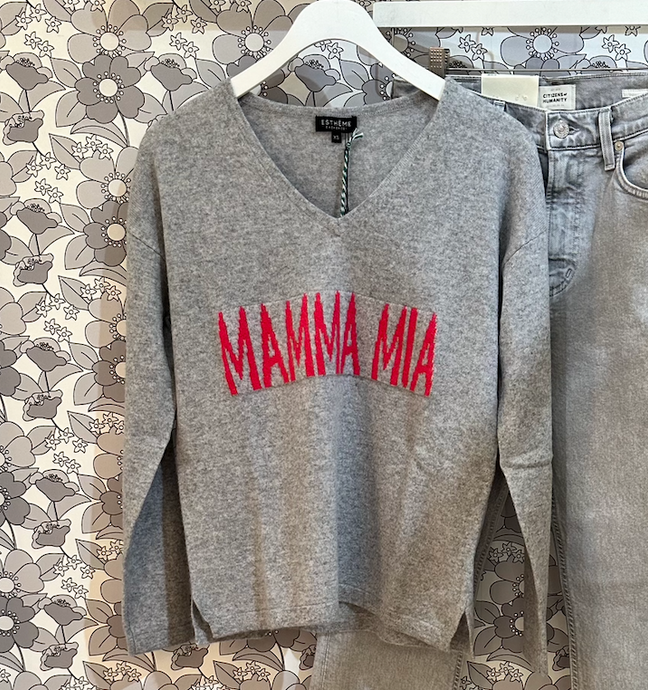 ESTHÈME Mamma Mia Sweater - Blizzard/Pink