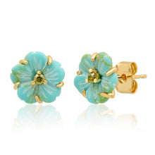 Load image into Gallery viewer, Tai Carved Flower Earrings - 2 Colors