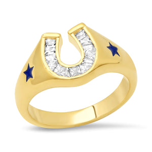 Tai Horseshoe Signet Ring - Gold