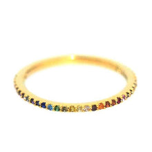 Load image into Gallery viewer, Tai Single Band Rainbow Stone Ring